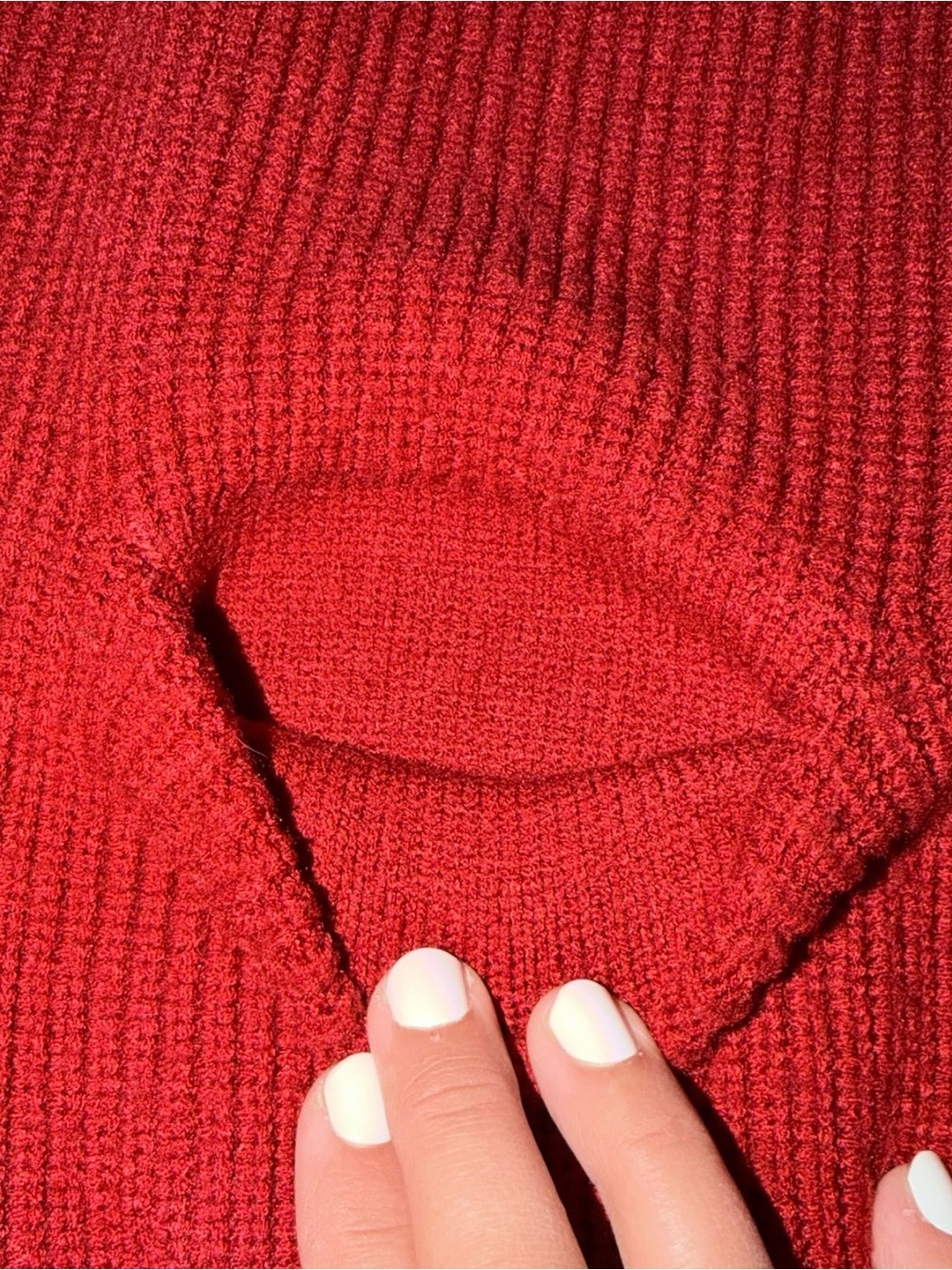 Universal Standard Red Zip-Front Ribbed Sweater Cardigan - Picture 5 of 5